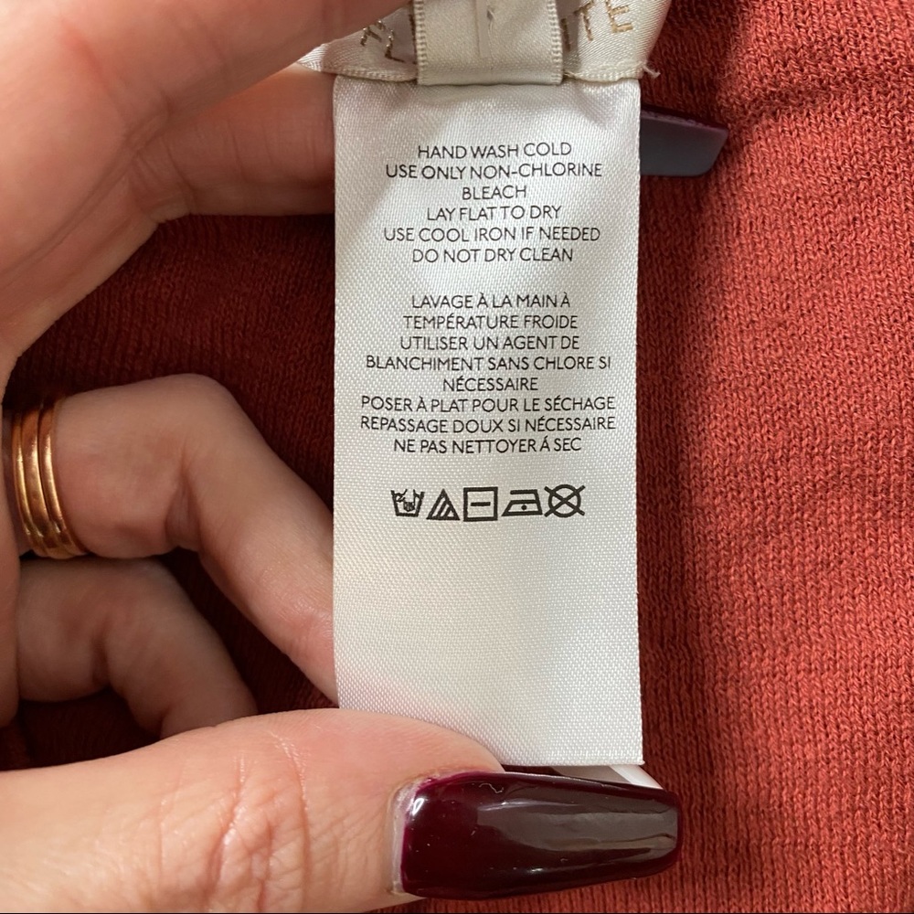 Anthropologie Wide-Leg Crochet Knit Pants in Terracotta - Picture 12 of 14